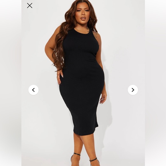 Fashion nova black Mila midi dress - Picture 3 of 10